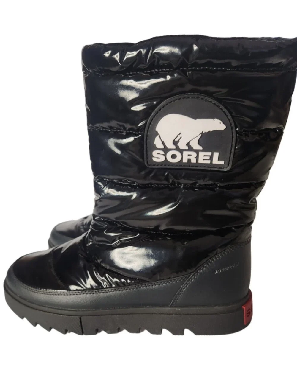 Sorel Joan Of Artic Black Puffer Snow Boot Size 8.5